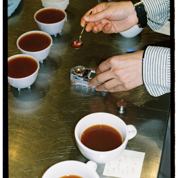 Hands cupping eyes for relaxation technique